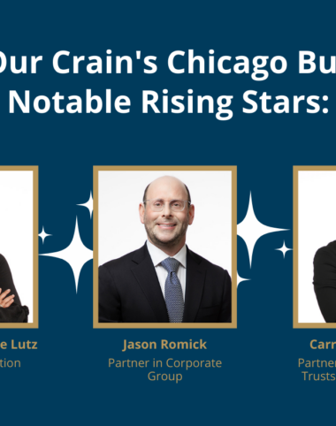 Crain’s Chicago Business Recognizes LP Partners – Carrie Harrington and Jason Romick – Among 2021 Rising Stars in Law
