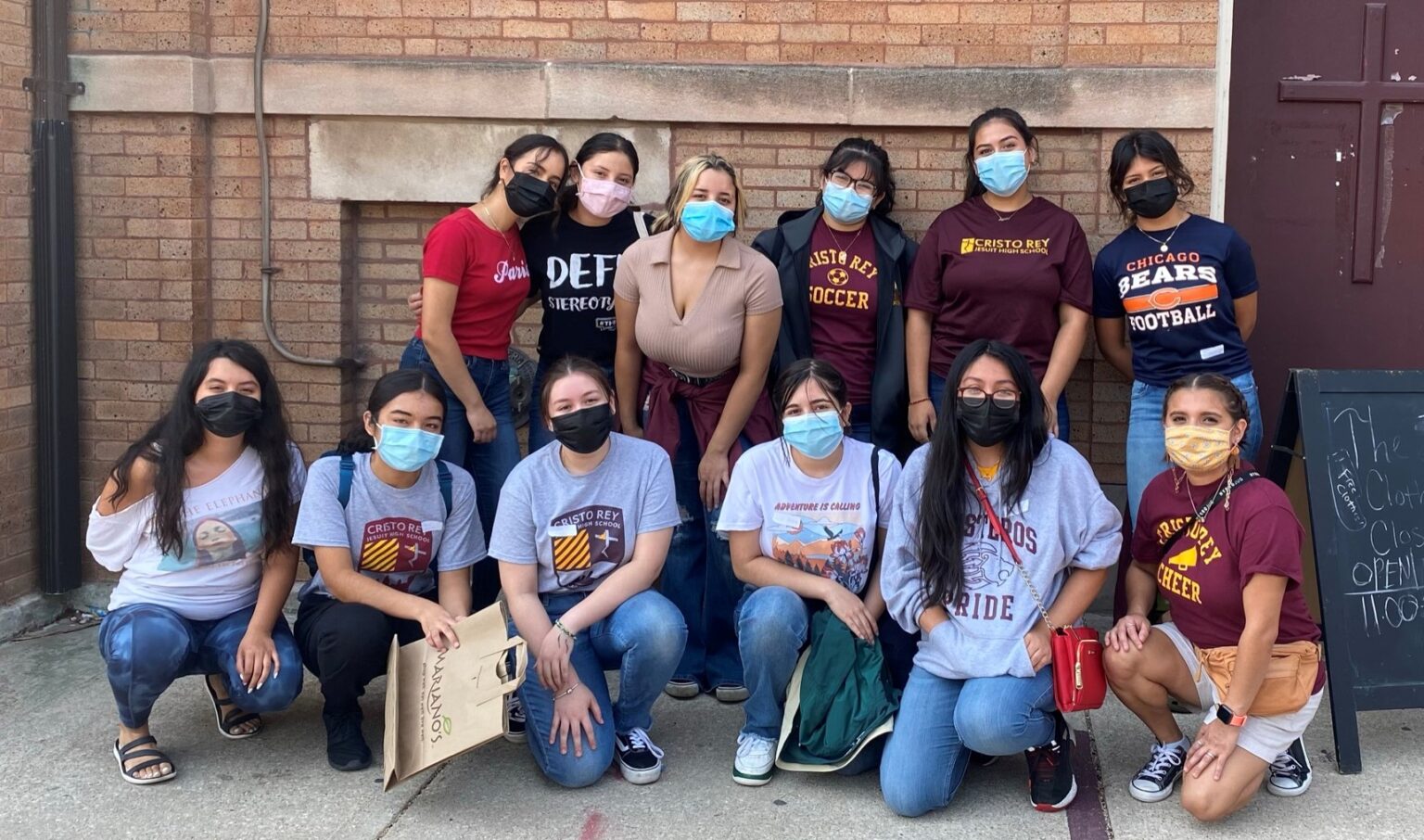 Cristo Rey students completing service hours