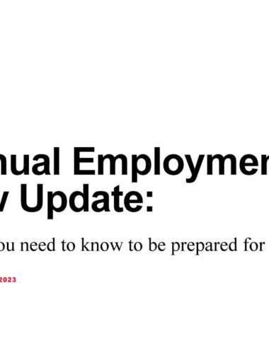 ICYMI: Annual Employment Law Update Video Available