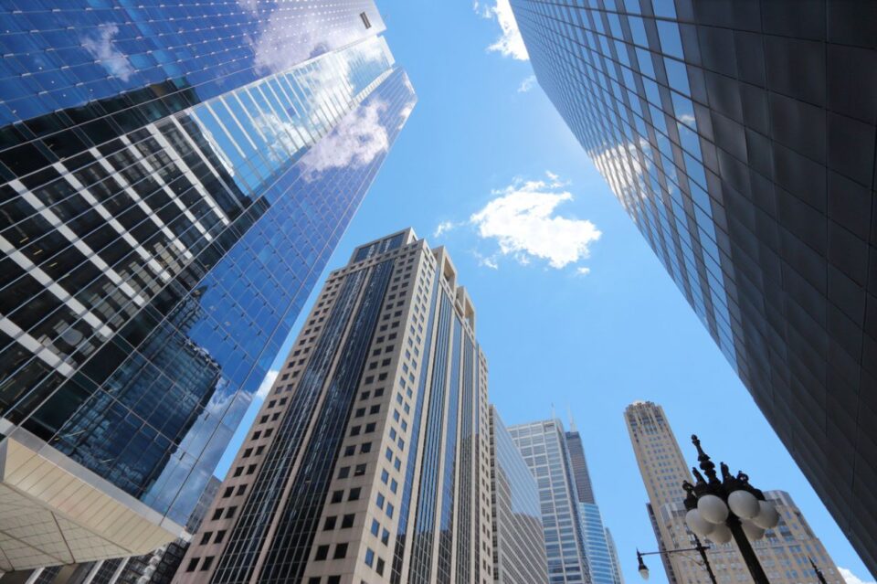 Chicago street view stock photo